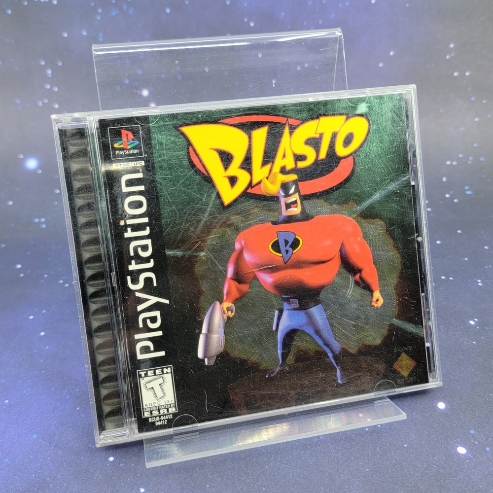Blasto Sony PlayStation PS1 Game Black Disc Manual SCUS-94412 Phil Hartman